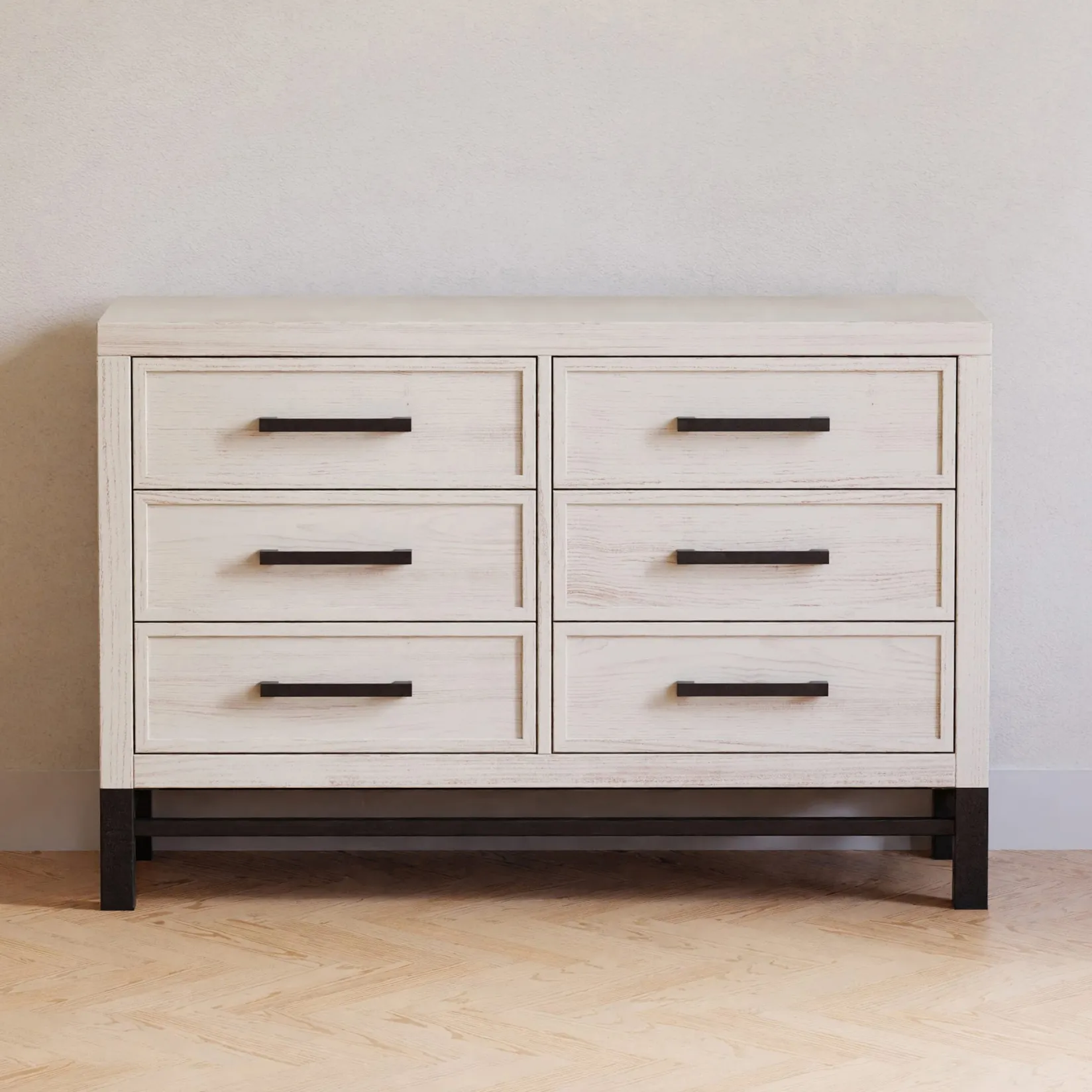 Storage Furniture>Franklin et Ben Newbern 6-Drawer Assembled Dresser - White Driftwood