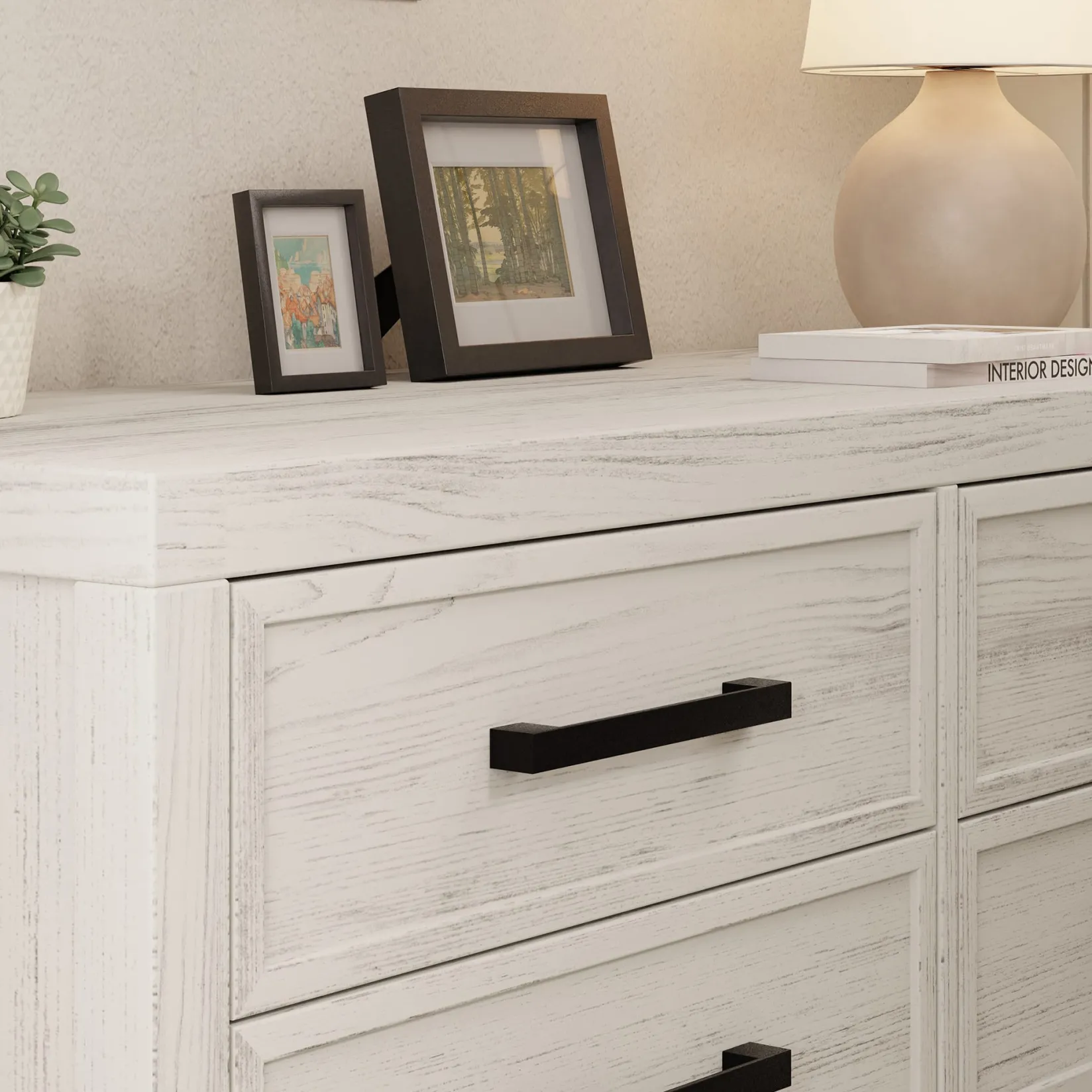 Storage Furniture>Franklin et Ben Newbern 6-Drawer Assembled Dresser - White Driftwood