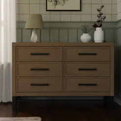 Outlet Newbern 6-Drawer Assembled Dresser - Driftwood Storage Furniture
