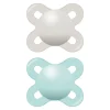 Clearance Newborn Anatomical Pacifer Matte (2) - Aqua Pacifiers & Clips|Pacifiers & Clips