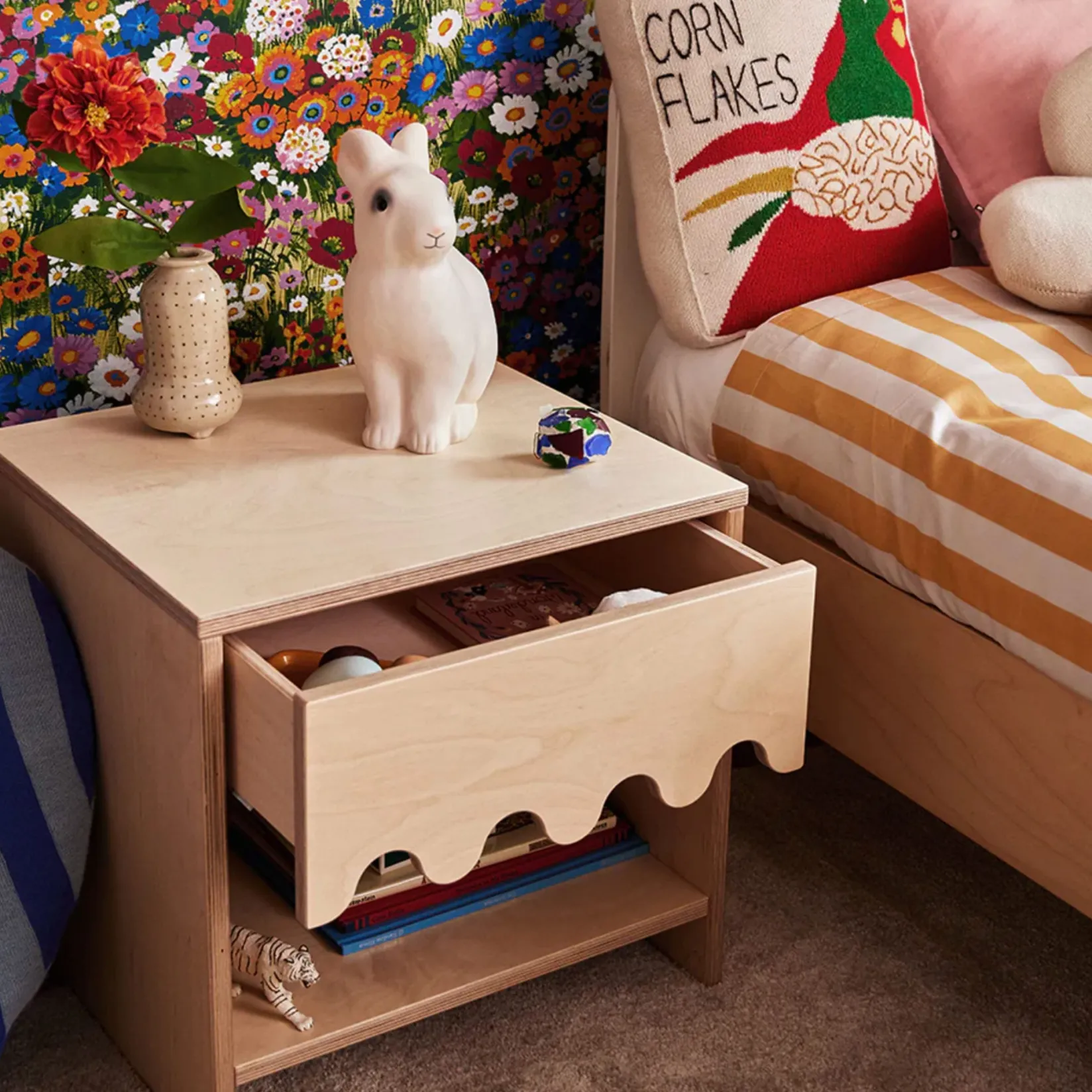 Nightstands>Oeuf Night Stand Moss - Natural