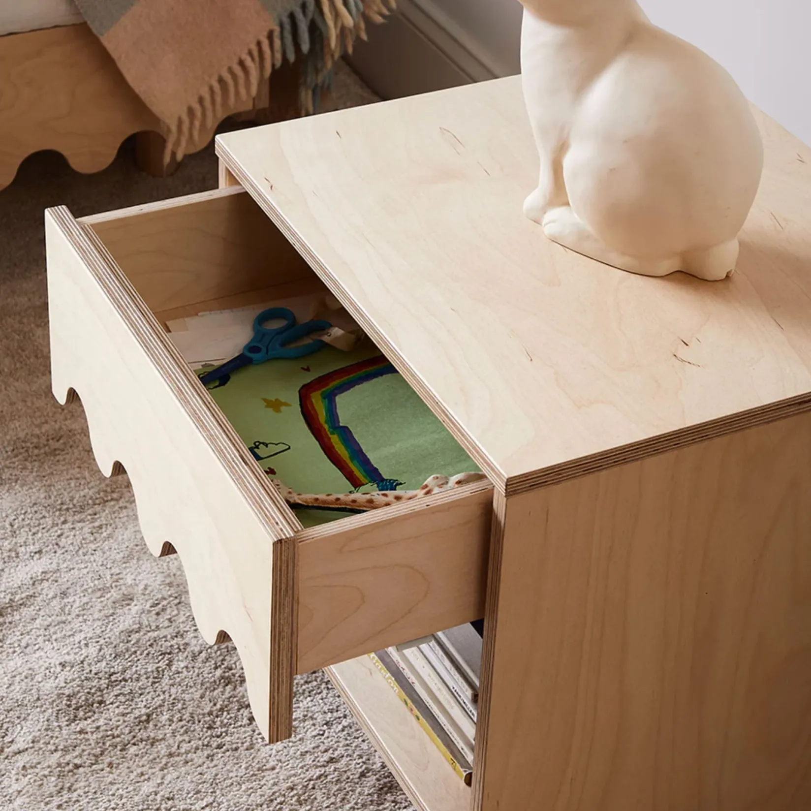 Nightstands>Oeuf Night Stand Moss - Natural