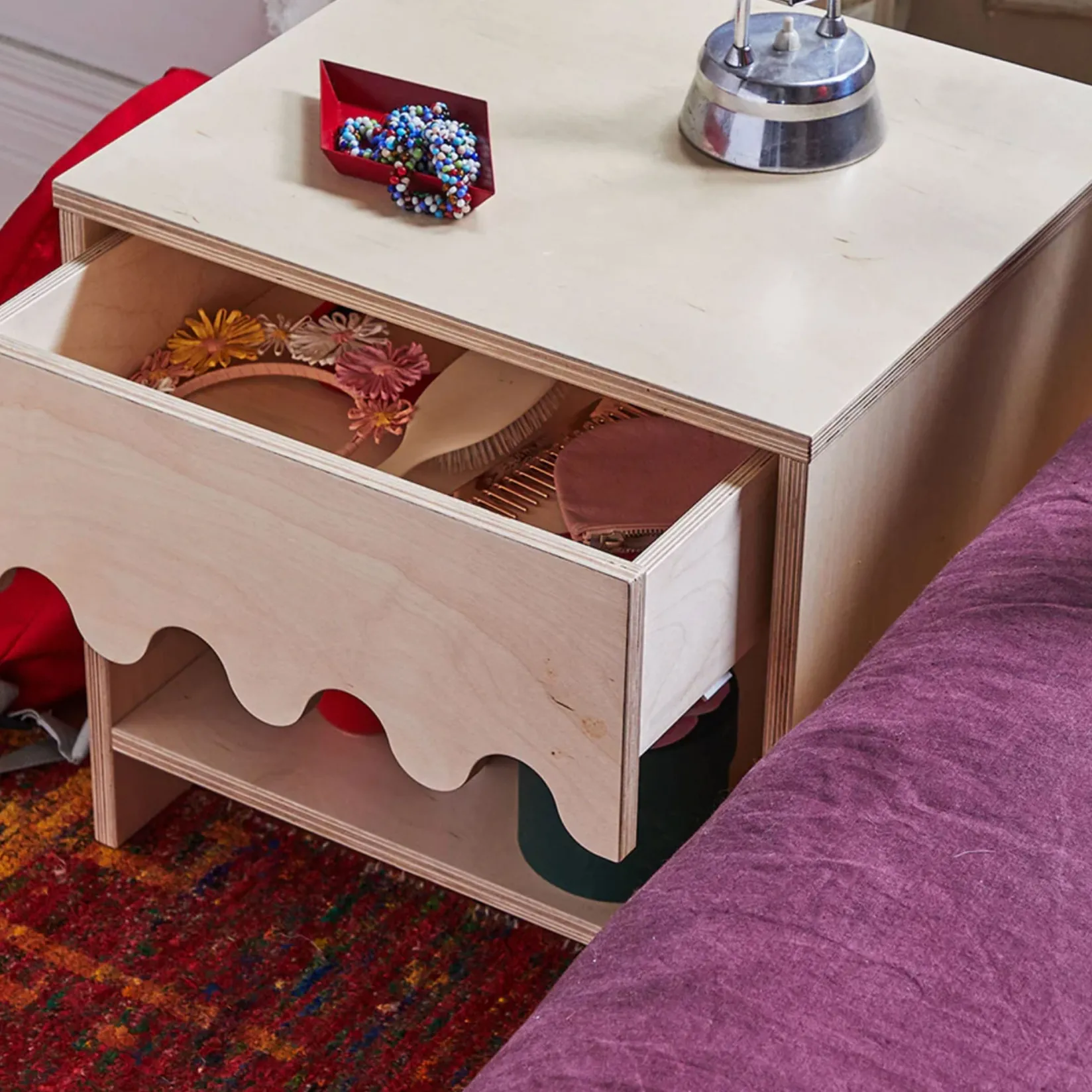 Nightstands>Oeuf Night Stand Moss - Natural