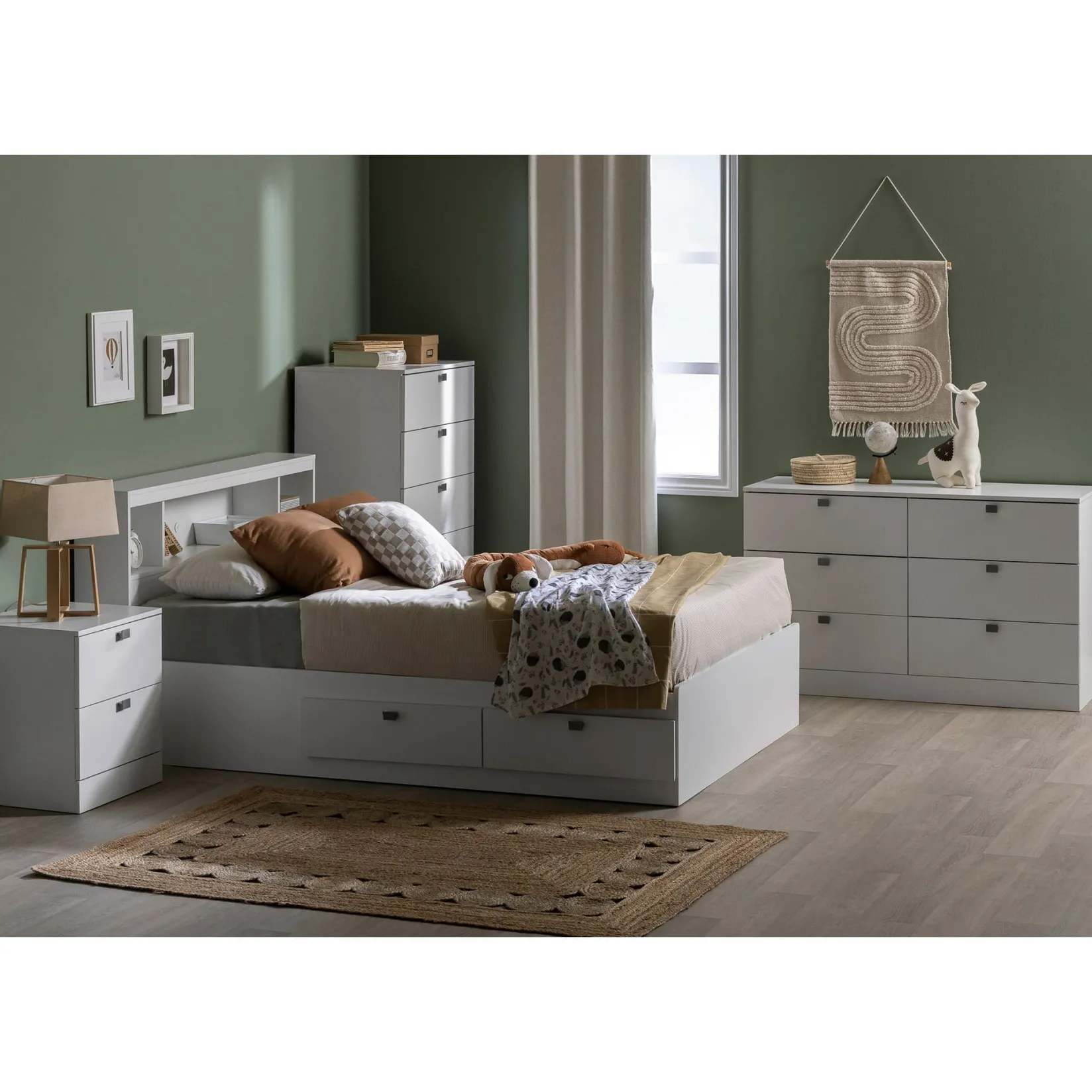 Nightstands>South Shore Nightstand Spark - White