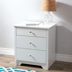 New Nightstand Charging Station - Vito Pure White Nightstands