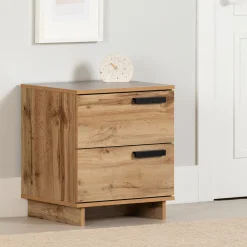 Best Nightstand with 2 Drawers - Cavalleri Nordik Oak Nightstands