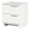 Nightstands>South Shore Nightstand with 2 Drawers - Cavalleri Pure White