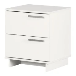 Nightstands>South Shore Nightstand with 2 Drawers - Cavalleri Pure White