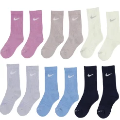 Socks|Underwear & Socks>Nike Crew Socks (6) Sizes 7e-10e Pink