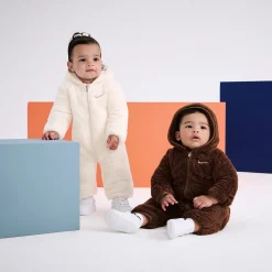 Outerwear|Fleeces And Sweatshirts>Nike Sherpa One Piece 0-9m Ivory