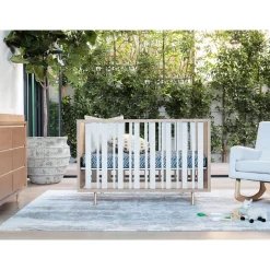 Novella Crib with Toddler Bed Conversion Kit - Stained Ash / Ivory Cribs & Mattresses|Cribs & Mattresses