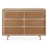 Best Novella 6-Drawer Dresser - Stained Ash / Ivory Finish Storage Furniture