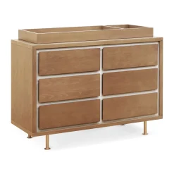 Best Novella 6-Drawer Dresser - Stained Ash / Ivory Finish Storage Furniture