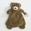 Pacifiers & Clips|Pacifiers & Clips>Piccolo Bambino Nunu Faux Fur With Pacifier Tab Attachment 12" - Bear