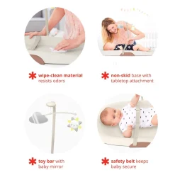 New Nursery Style Wipe-Clean Changing Pad - Oat Changing Tables|Mattresses