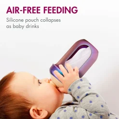 Hot Nursh Silicone Bottle 8oz (3) - Metallic Colors Bottles & Nipples|Breastfeeding