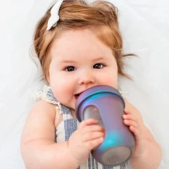 Hot Nursh Silicone Bottle 8oz (3) - Metallic Colors Bottles & Nipples|Breastfeeding