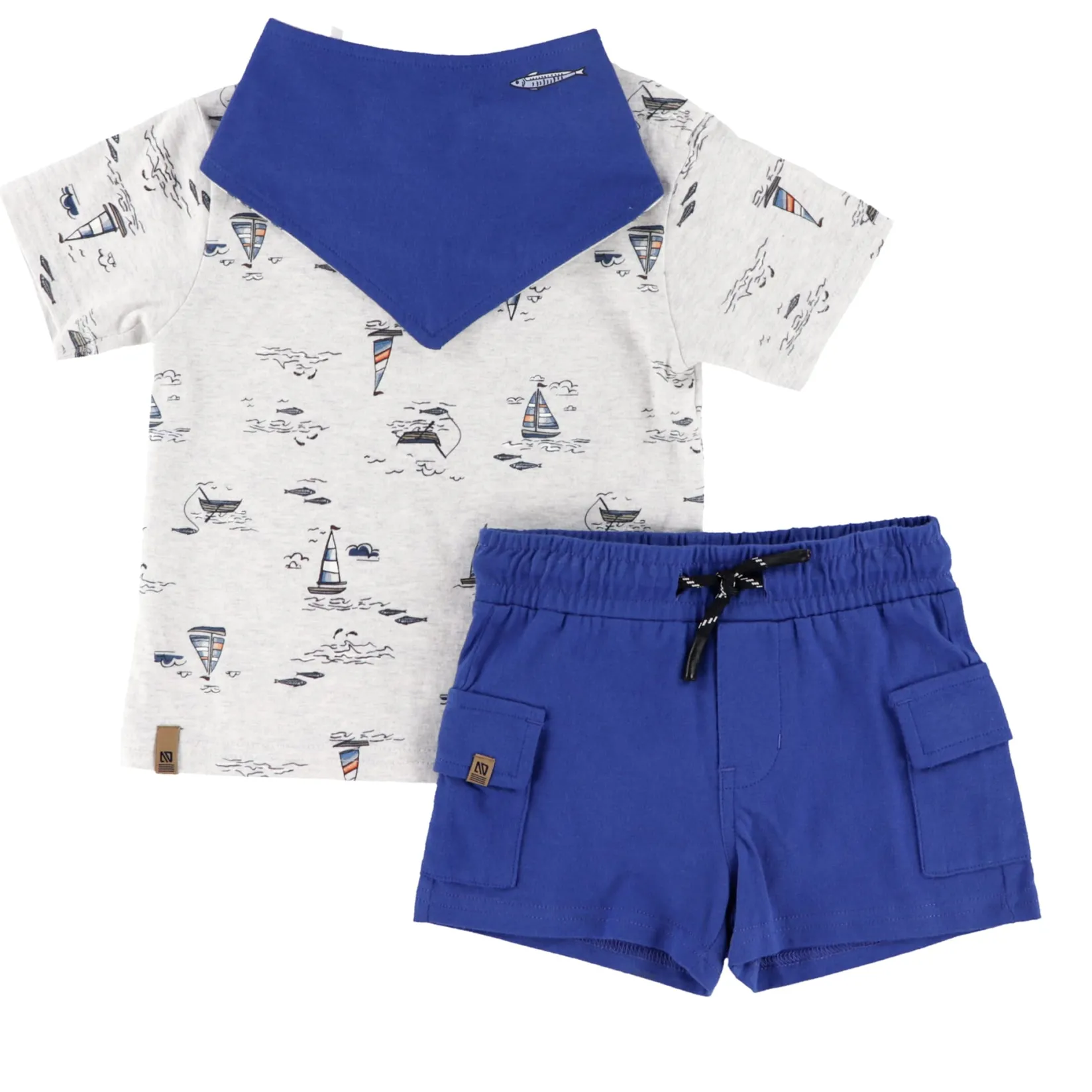 Outfit Sets>Nano Ocean Cargo Short Set 6-24m Ivory