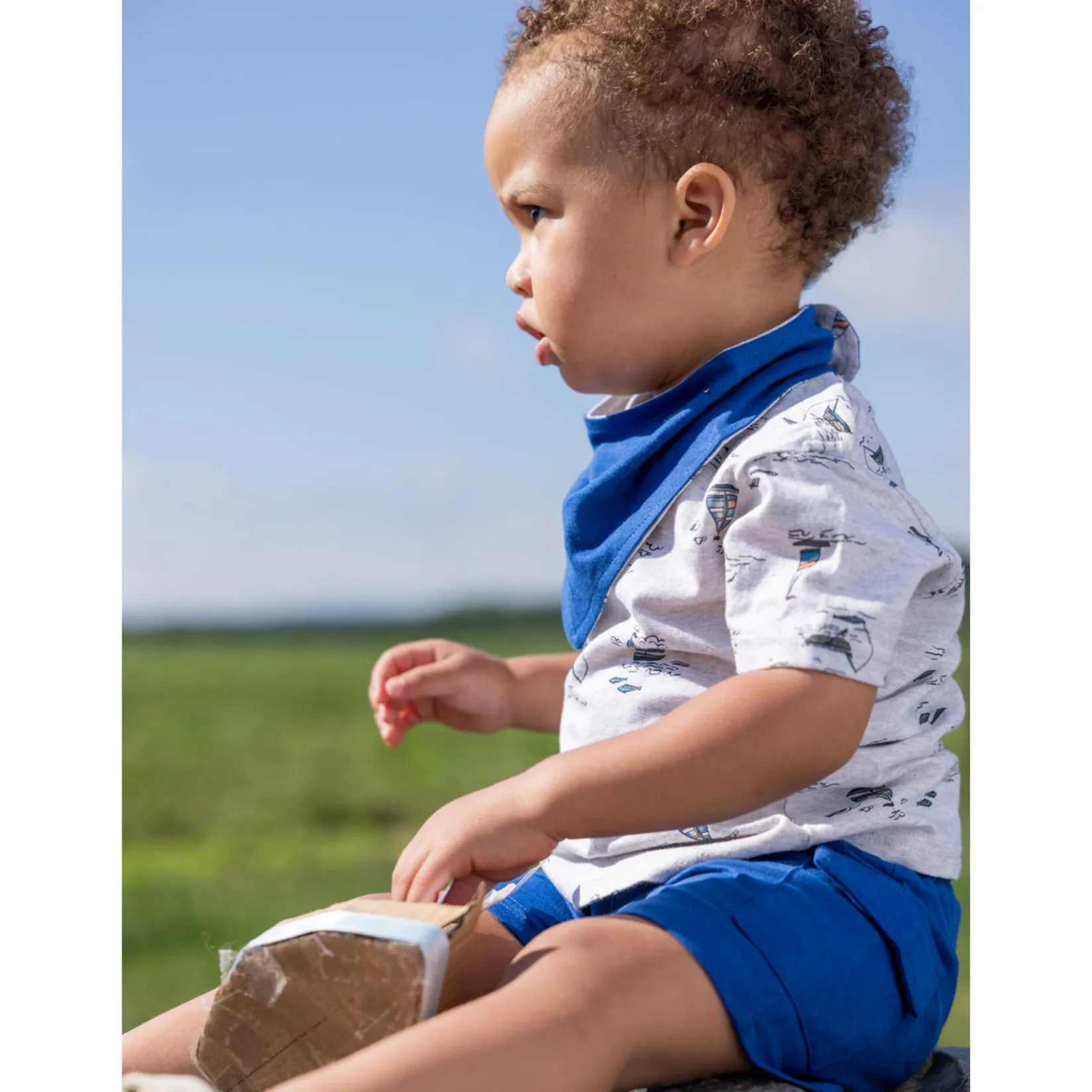 Outfit Sets>Nano Ocean Cargo Short Set 6-24m Ivory
