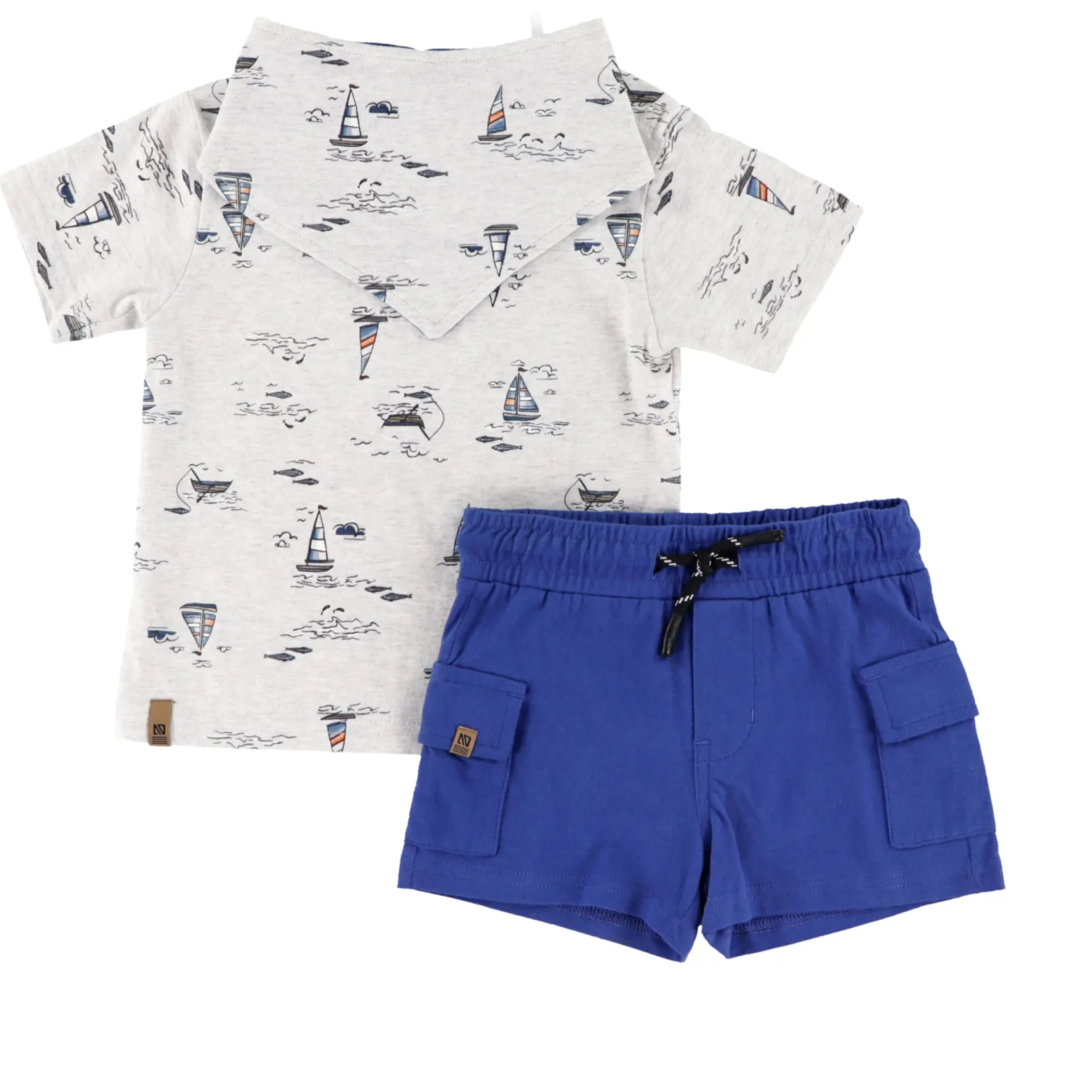 Outfit Sets>Nano Ocean Cargo Short Set 6-24m Ivory