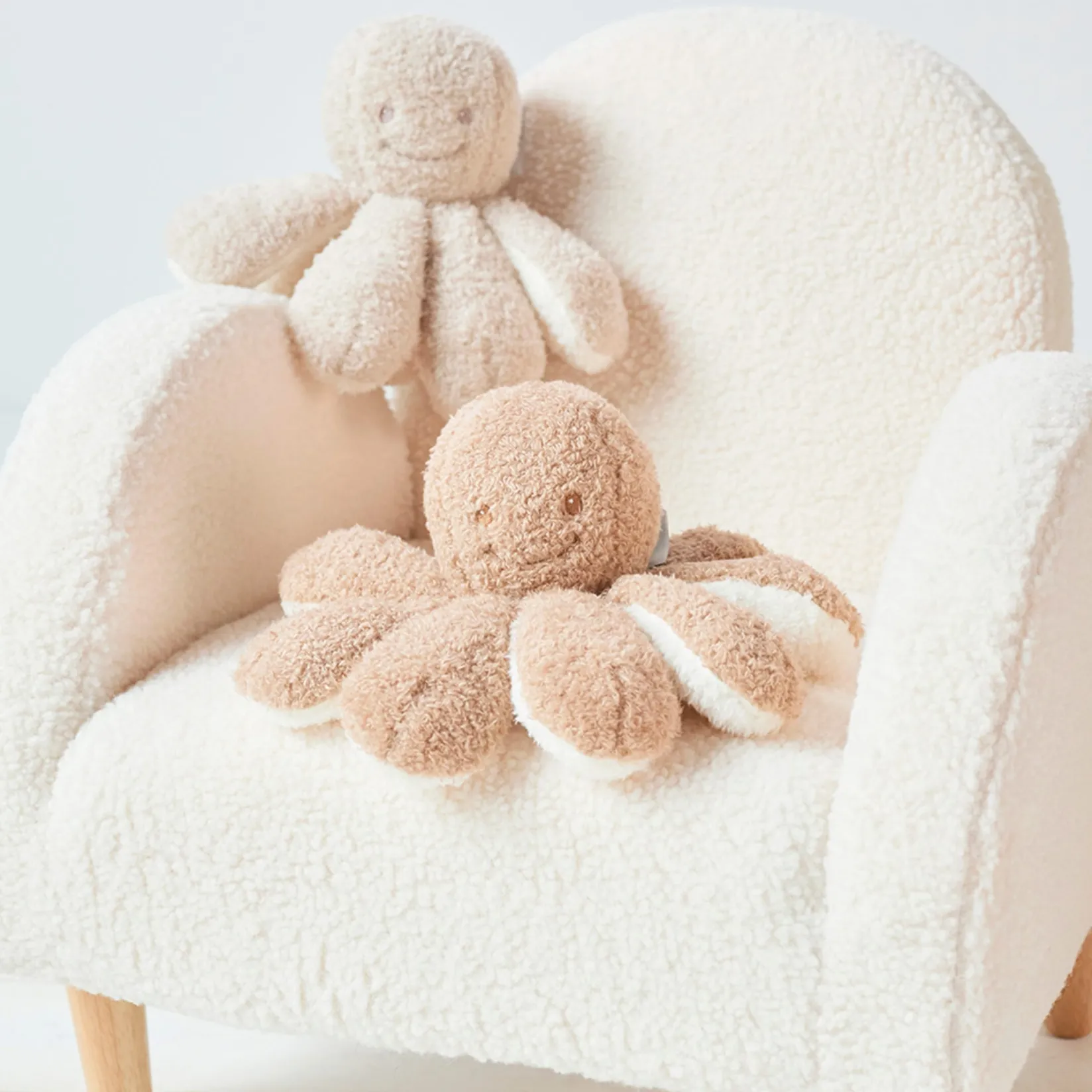 Plush Toys>Nattou Octopus Cuddly Teddy - Caramel