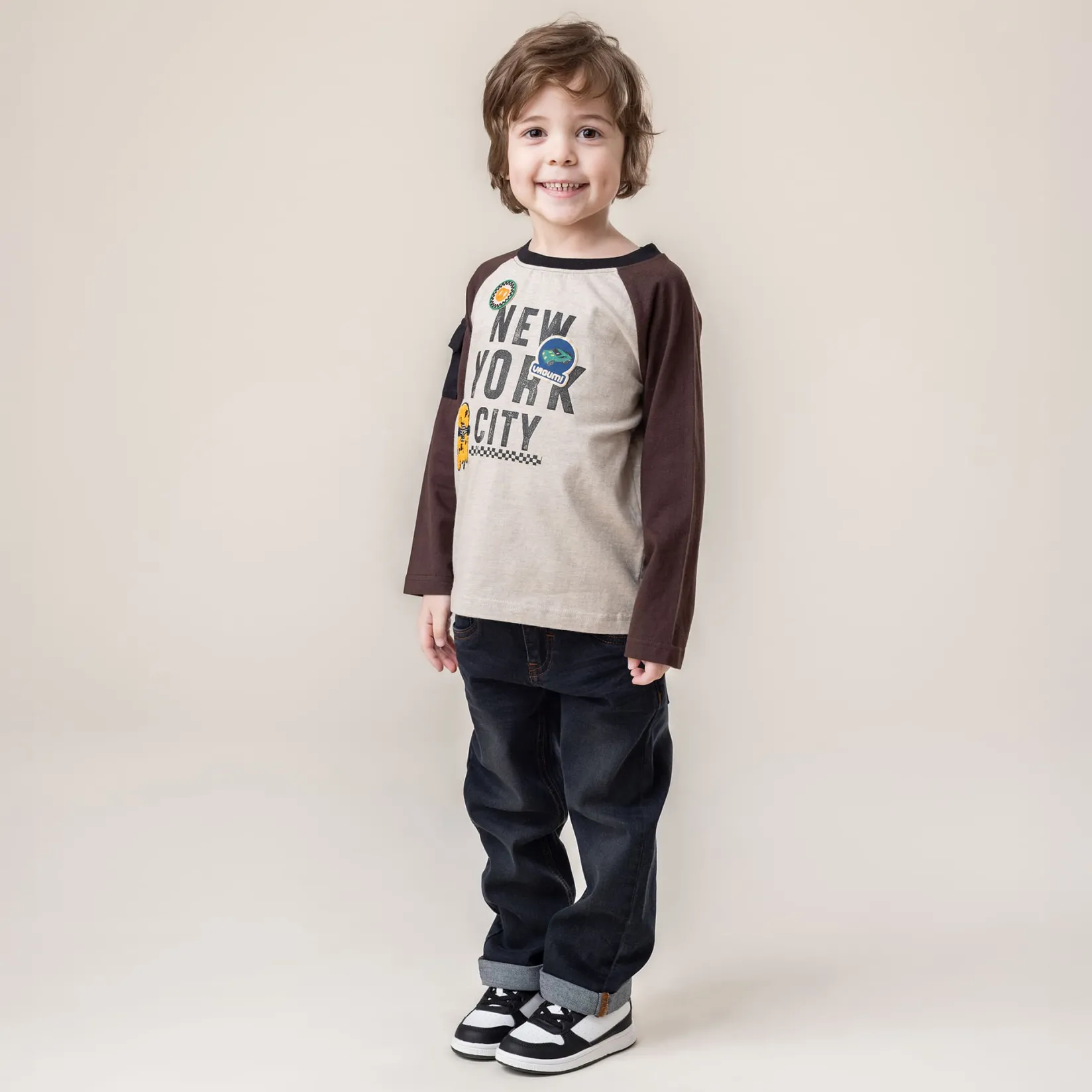 Tops>Nano One Way Raglan T-shirt 2-12 Beige