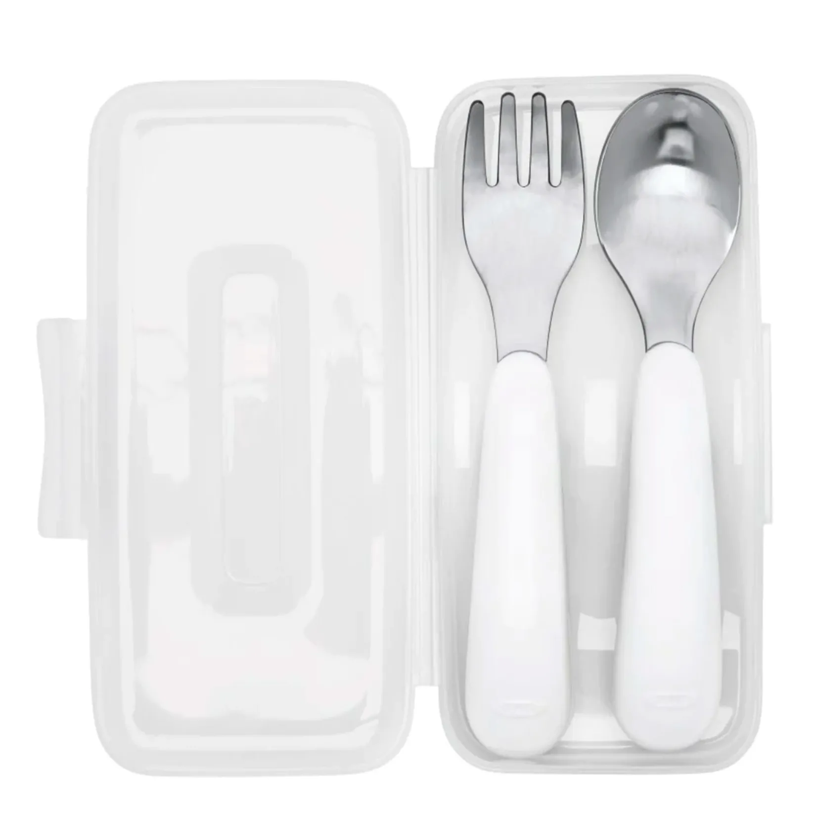 Online On-the-Go Fork & Spoon Set - Grey Kids Tableware|Plates & Placemats