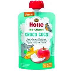 New Organic Pouch - Croco Coco - Apple & Mango with Coconut (from 8 months) Baby Food & Snacks