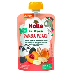 Best Organic Pouch - Panda Peach - Peach, Apricot, Banana with Spelt (from 8 months) Baby Food & Snacks