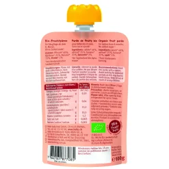 Best Organic Pouch - Panda Peach - Peach, Apricot, Banana with Spelt (from 8 months) Baby Food & Snacks