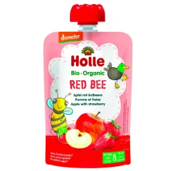Baby Food & Snacks>Holle Organic Pouch - Red Bee - Apple with Strawberry (from 8 months)