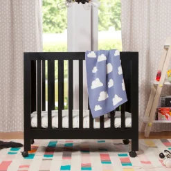 Outlet Origami Mini Crib - Black Finish Cribs & Mattresses|Cribs & Mattresses