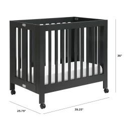 Outlet Origami Mini Crib - Black Finish Cribs & Mattresses|Cribs & Mattresses