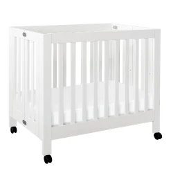 Clearance Origami Mini Crib - White Finish Cribs & Mattresses|Cribs & Mattresses
