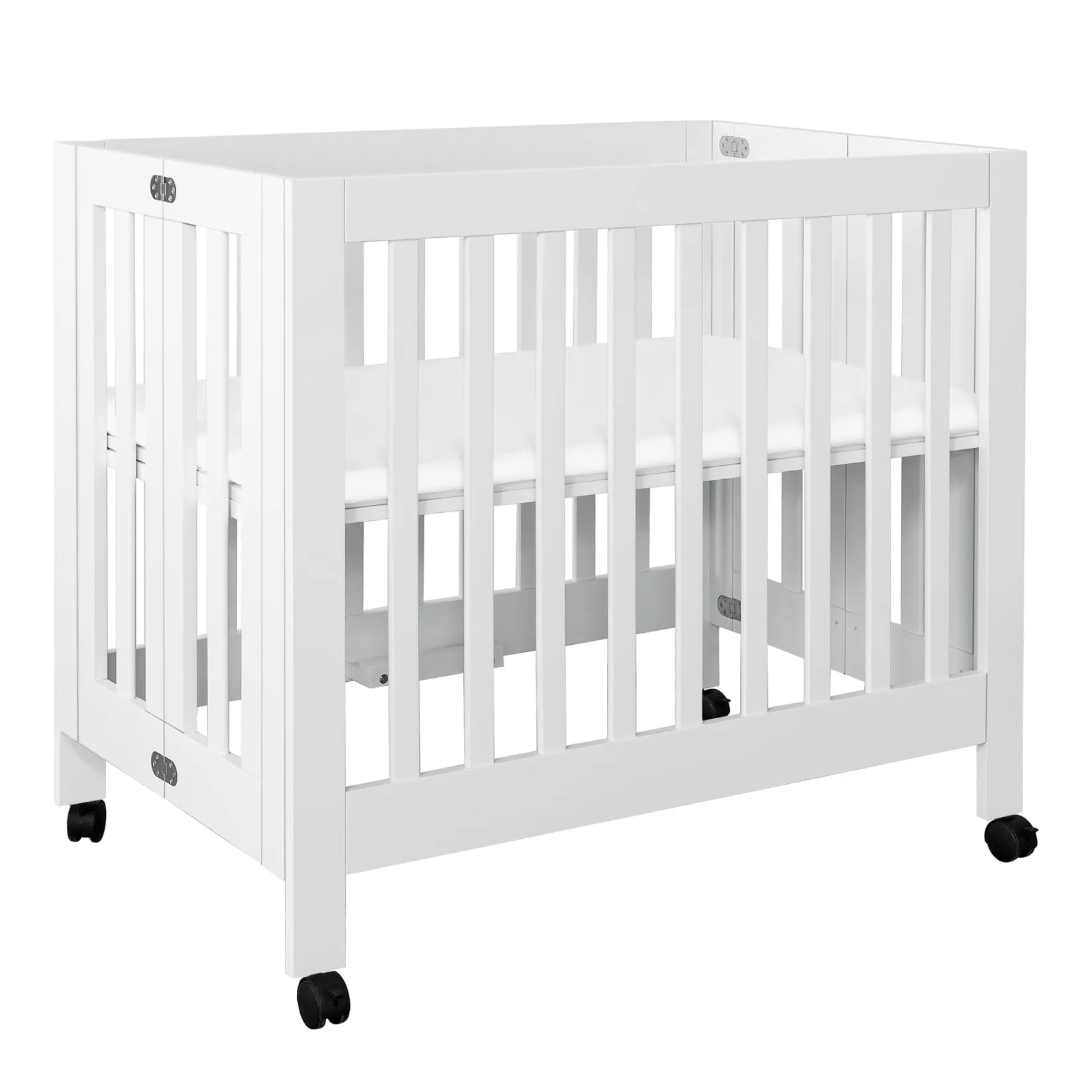 Clearance Origami Mini Crib - White Finish Cribs & Mattresses|Cribs & Mattresses