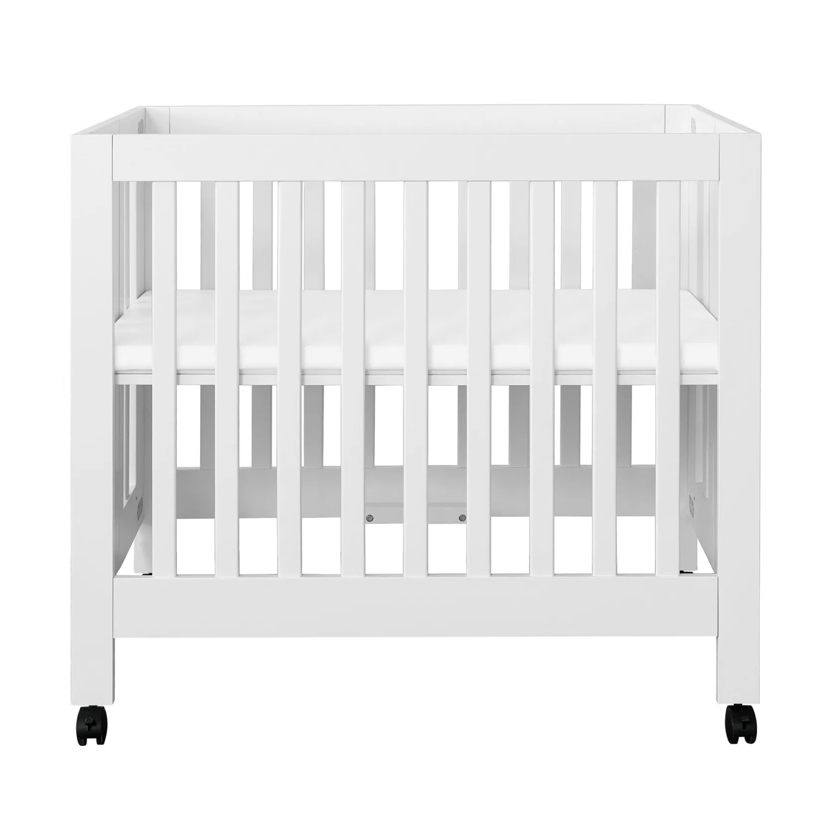 Clearance Origami Mini Crib - White Finish Cribs & Mattresses|Cribs & Mattresses