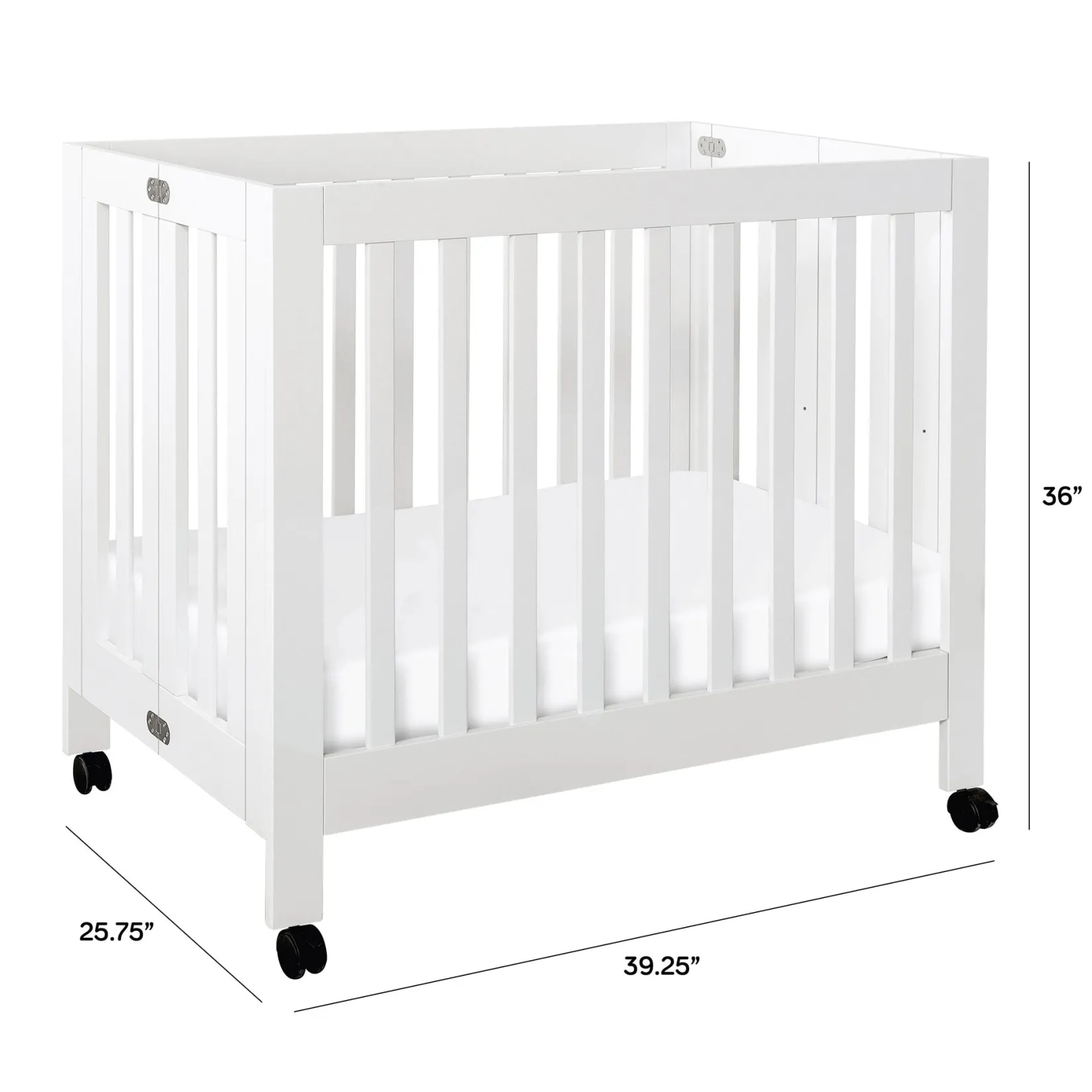 Clearance Origami Mini Crib - White Finish Cribs & Mattresses|Cribs & Mattresses