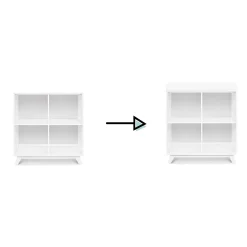 Online Otto Convertible Changing Table and Cubby Bookcase - White Changing Tables