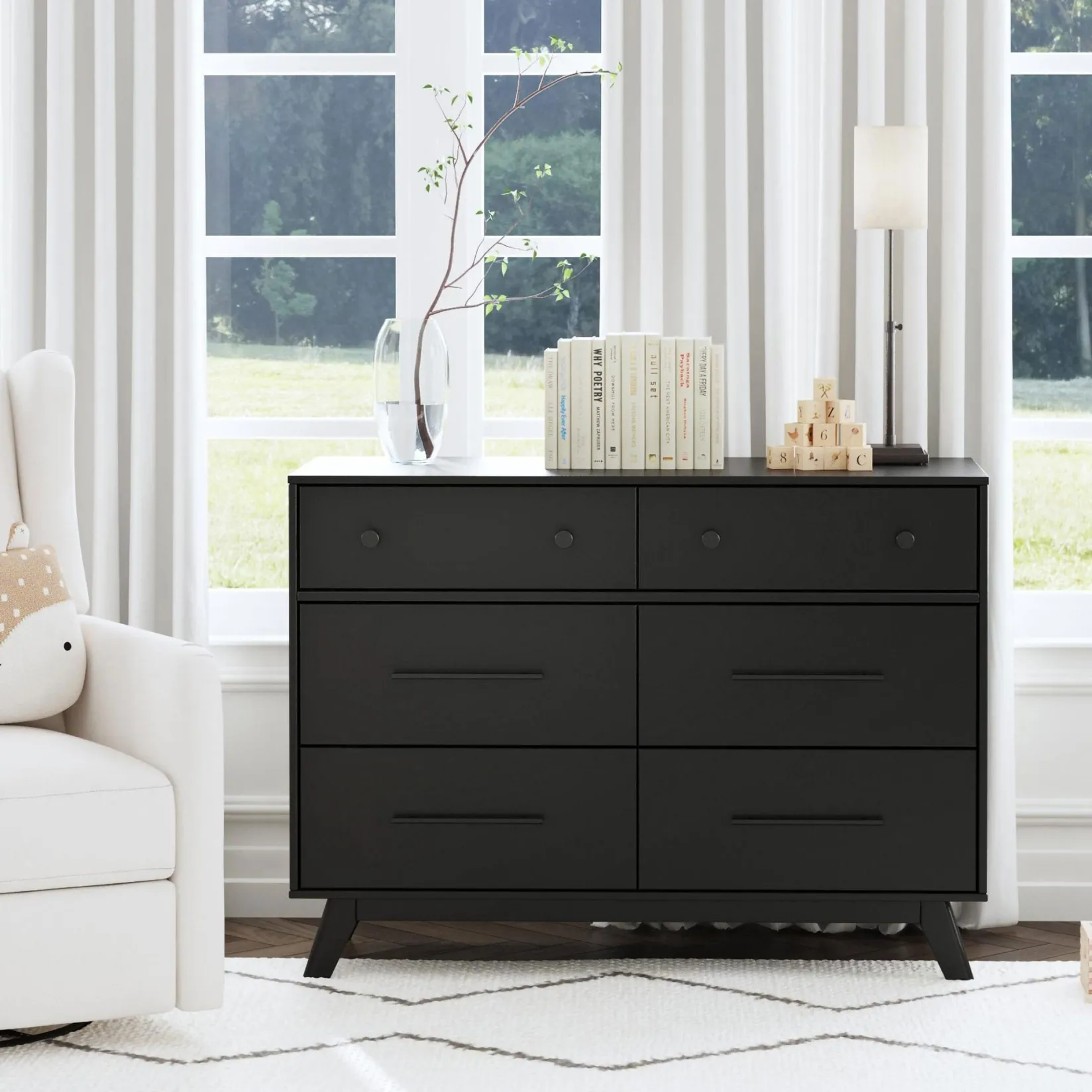 Storage Furniture>DaVinci Otto 6-Drawer Dresser - Ebony