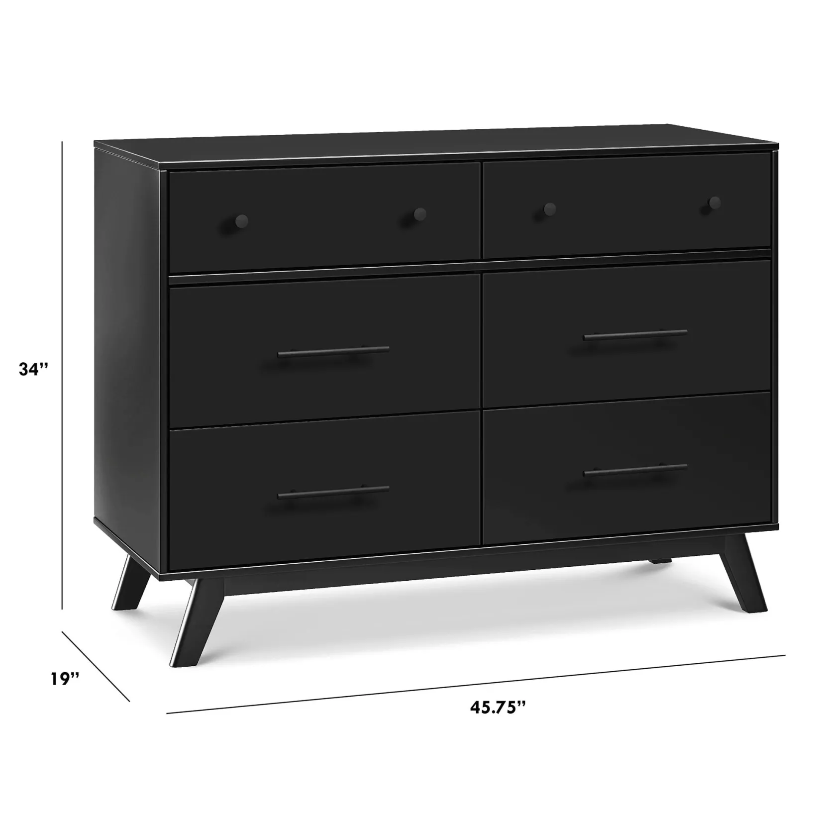 Storage Furniture>DaVinci Otto 6-Drawer Dresser - Ebony