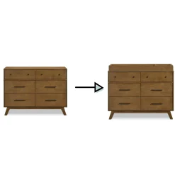 Outlet Otto 6-Drawer Dresser - Walnut Storage Furniture