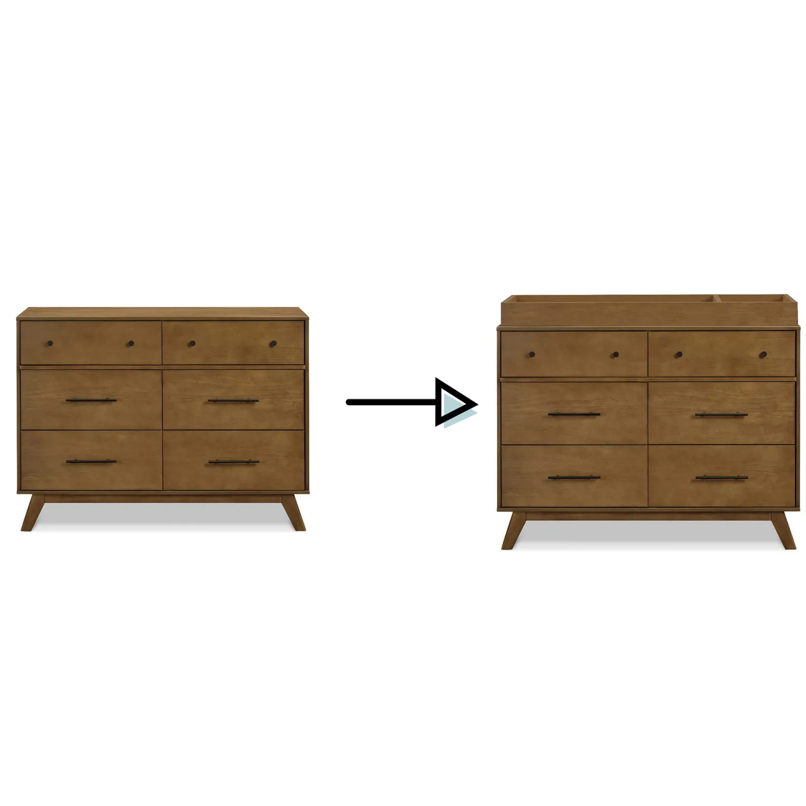 Outlet Otto 6-Drawer Dresser - Walnut Storage Furniture