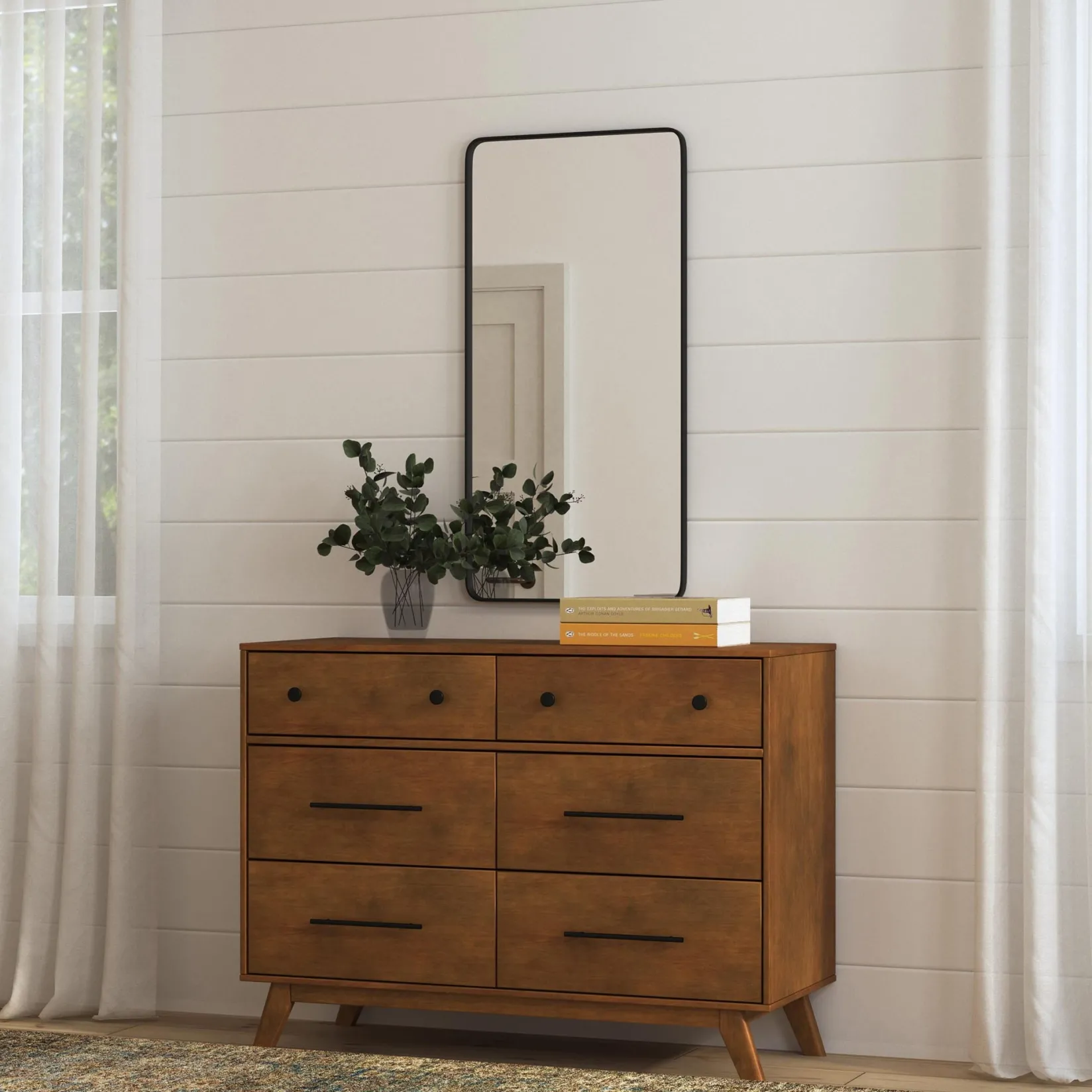Outlet Otto 6-Drawer Dresser - Walnut Storage Furniture
