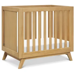 Cribs & Mattresses|Cribs & Mattresses>DaVinci Otto 3-in-1 Convertible Mini Crib with 4" Mattress - Honey