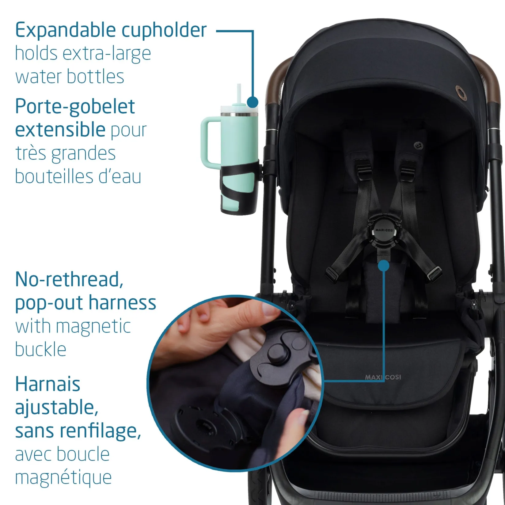 Strollers|Strollers & Trailers>Maxi-cosi Oxford Stroller - Essential Black