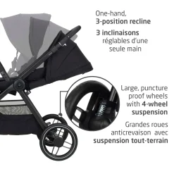 Outlet Oxford Stroller - Twillic Black Kids Strollers|Strollers & Trailers