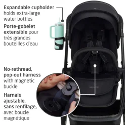 Outlet Oxford Stroller - Twillic Black Kids Strollers|Strollers & Trailers