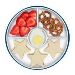 Hot Stick and Stray Suction Divided Plate -Navy Kids Plates & Placemats|Tableware