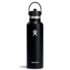 Discount 21oz Standard Mouth with Flex Straw Cap - Black Kids Tableware|Bottles & Insulated Bottles