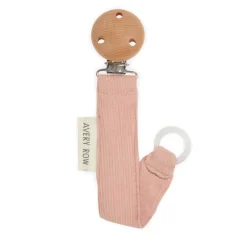 Pacifiers & Clips|Pacifiers & Clips>Avery Row Pacifer Holder Corduroy- Pink